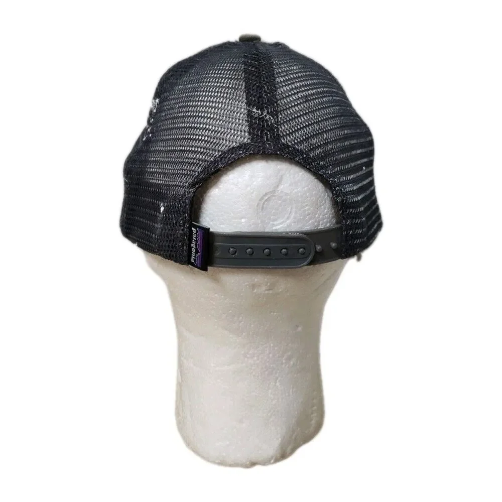 Patagonia Hat Unisex Snapback‎ Grey Mesh Summer Cap Thrashed Paint
